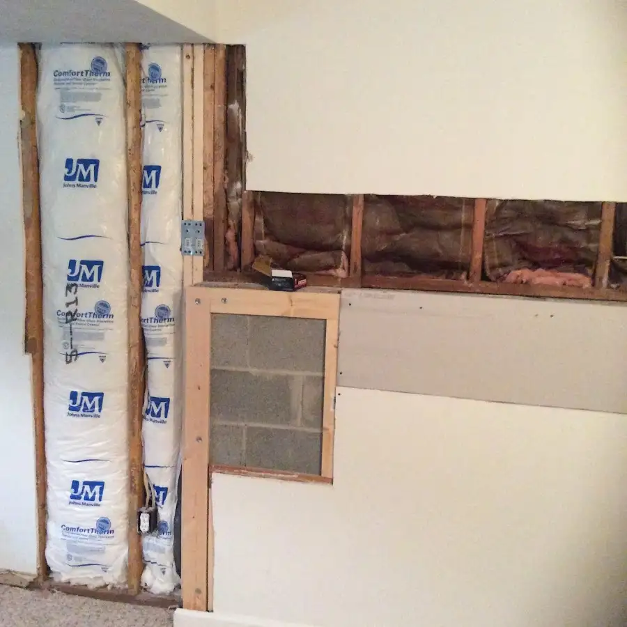 Wall insulation replacement during Contents Cleaning & Restoration in Somersworth
